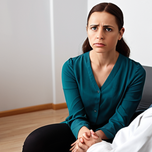 **

A therapist in a modern office setting, attentively listening to a patient, conveying empathy and understanding through body language. The scene should evoke a sense of trust and safety. Focus on the therapeutic relationship and the power of active listening.

**